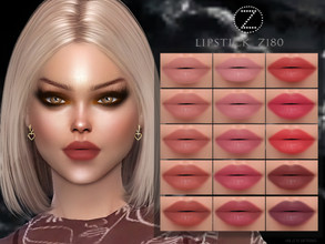 Sims 4 — LIPSTICK Z180 by ZENX — -Base Game -All Age -For Female -15 colors -Works with all of skins -Compatible with HQ