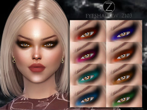 Sims 4 — EYESHADOW Z103 by ZENX — -Base Game -All Age -For Female -8 colors -Works with all of skins -Compatible with HQ