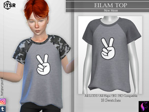Sims 4 — Eilam Top by KaTPurpura — Casual and basic t-shirt for boys with short sleeves