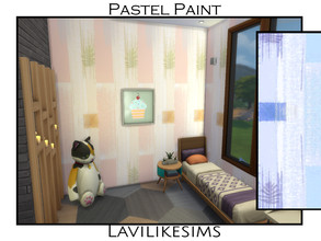 Sims 4 — Pastel Paint by lavilikesims — A beautiful painted image to bring life and color to any room. Base Game