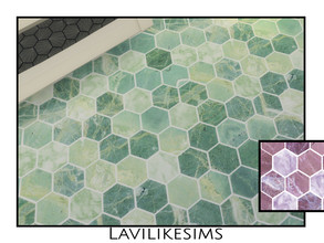Sims 4 — Small Hexagon Tile by lavilikesims — A wonderfully colorful hexagonal floor tiling. Base Game Friendly.