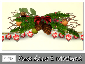 Sims 4 — Xmas decor 2 by so87g — cost: 50$, you can find it in decor - sculpture (wall) NEW features of the object: