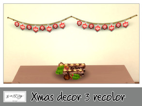 Sims 4 — Xmas decor 3 by so87g — cost: 150$, 4 colors, you can find it in decor - sculpture (wall) NEW features of the