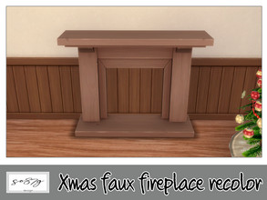 Sims 4 —  Xmas faux fireplace by so87g — cost: 200$, you can find it in surfaces - misc NEW features of the object: Add