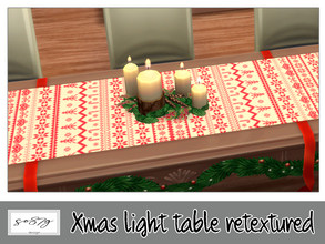 Sims 4 — Xmas light table by so87g — cost: 100$, you can find it in lights - light (table) NEW features of the object: