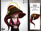 Sims 4 — Komi Witch Hat Toddler by Mydarling20 — new mesh base game compatible all lods all maps 11 colors