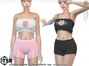 Sims 4 — Kawaii Anime Cute Shorts by Harmonia — New Mesh All Lods 16 Swatches HQ Please do not use my textures. Please do