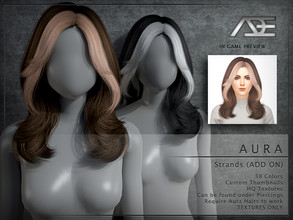Sims 4 — Aura Hair Strands (Add On) by Ade_Darma — Aura Hair Strands ADD ON (Textures Only) This is an Add On for Aura