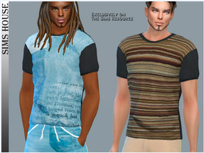 Sims 4 — Man's T-shirt by Sims_House — Man's T-shirt 10 options. Men's T-shirt for the game The Sims 4.