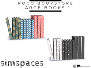 Sims 4 — Poco Bookstore - large books 1 by simspaces — Part of the Poco Bookstore set: fill up those bookstore shelves