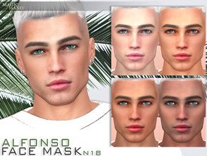 Sims 4 — [Patreon] Alfonso Face Mask N18 by MagicHand — Realistic face mask in 5 skin color variations - HQ Compatible