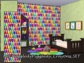 Sims 4 — MB-HiggledyPiggledy_Crayons_SET by matomibotaki — MB-HiggledyPiggledy_Crayons Children's wallpaper set with