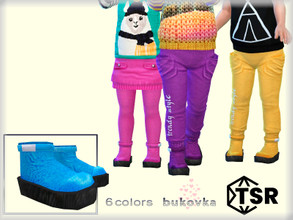Sims 4 — Boots Trendy Style  by bukovka — Boots for babies of both sexes, boys and girls. Installed independently.