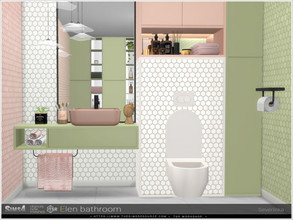 Sims 4 — Elen bathroom  by Severinka_ — A set of furniture for decoration bathroom in the Modern style. The set includes