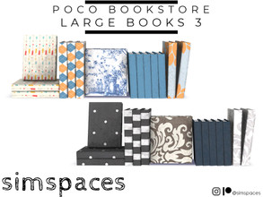 Sims 4 — Poco Bookstore - large books 3 by simspaces — Part of the Poco Bookstore set: fill up those bookstore shelves