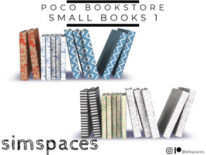 Sims 4 — Poco Bookstore - small books 1 by simspaces — Part of the Poco Bookstore set: fill up those bookstore shelves