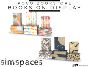 Sims 4 — Poco Bookstore - books on display by simspaces — Part of the Poco Bookstore set: best sellers, indeed! Show 'em