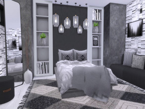 Sims 4 — Linnea Bedroom by Suzz86 — Linnea is a fully furnished and decorated bedroom. Size: 7x6 Value: $ 6,500 Short