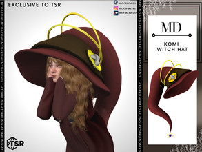 Sims 4 — Komi Witch Hat Child by Mydarling20 — new mesh base game compatible all lods all maps 11 colors
