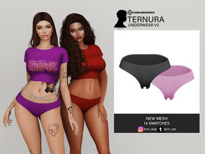 Sims 4 — Ternura (Underwear V2) by Beto_ae0 — Womens underwear, hope you like it - 14 colors - Adult-Elder-Teen-Young