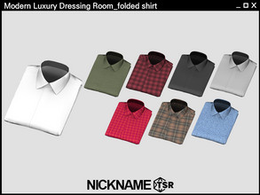 Sims 4 — Modern Luxury Dressing Room_folded shirt by NICKNAME_sims4 — 8 package files. -Modern Luxury Dressing