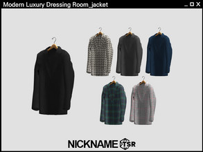 Sims 4 — Modern Luxury Dressing Room_jacket by NICKNAME_sims4 — 8 package files. -Modern Luxury Dressing Room_folded