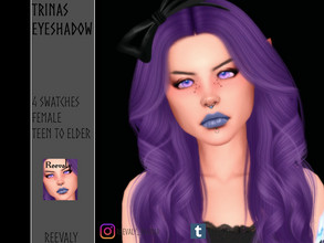 Sims 4 — Trinas Eyeshadow by Reevaly — 4 Swatches. Teen to Elder. Female. Base Game compatible. Please do not reupload.
