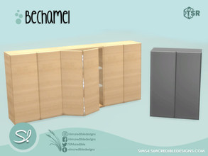 Sims 4 — Bechamel Cabinet closed by SIMcredible! — by SIMcredibledesigns.com available at TSR 4 colors variations