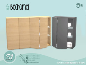 Sims 4 — Bechamel Cabinet Opened by SIMcredible! — by SIMcredibledesigns.com available at TSR 6 colors variations
