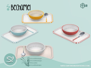 Sims 4 — Bechamel Serving set by SIMcredible! — by SIMcredibledesigns.com available at TSR 4 colors variations