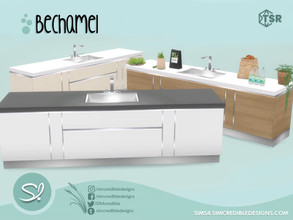 Sims 4 — Bechamel Sink by SIMcredible! — by SIMcredibledesigns.com available at TSR 3 colors variations