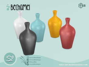 Sims 4 — Bechamel Vase by SIMcredible! — by SIMcredibledesigns.com available at TSR 5 colors variations