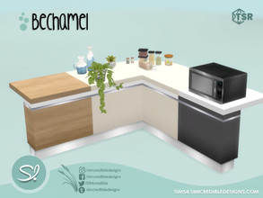 Sims 4 — Bechamel Counter by SIMcredible! — by SIMcredibledesigns.com available at TSR 3 colors variations