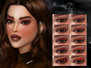 Sims 4 — EYESHADOW Z105 by ZENX — -Base Game -All Age -For Female -10 colors -Works with all of skins -Compatible with HQ