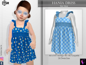 Sims 4 — Hania Dress by KaTPurpura — Short dress with tight segments on the chest and waist but with a loose skirt