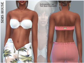 Sims 4 — Strapless bra by Sims_House — Strapless bra 8 options. Strapless lace bra for The Sims 4.