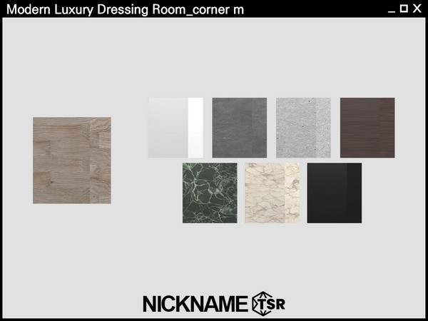 Sims 4 — Modern Luxury Dressing Room_corner m by NICKNAME_sims4 — Modern Luxury Dressing Room Part 1 14 package files.
