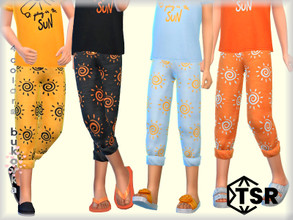 Sims 4 — Pants Sun  by bukovka — Pants for kids. Installed autonomously, suitable for the base game, 4 coloring options.
