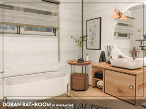 Sims 4 — Doran Bathroom (TSR only CC) by xogerardine — Modern, cozy bathroom!