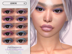 Sims 4 — Lydia Eyeshadow N.256 by IzzieMcFire — Lydia Eyeshadow N.256 contains 10 colors in hq texture. Standalone item