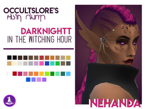 Sims 4 — Nehanda - DarkNightT Recolor by rachirdsims — Recolored in The Witching Hour palette. 24 shades similar to EA's