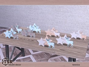 Sims 4 — Kelda Decor. Deer with Stars by soloriya — Deer with stars. Part of Kelda Decor set. 8 color variations.