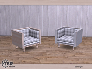 Sims 4 — Kelda. Armchair by soloriya — Armchair. Part of Kelda set. 2 color variations. Category: Comfort - Chair Living.