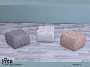 Sims 4 — Kelda Part Two. Pouf by soloriya — Pouf. Part of Kelda Part Two set. 3 color variations. Category: Comfort -