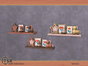 Sims 4 — Leah Wall Decor. Decorative Shelf, v2 by soloriya — Decorative shelf with decor. Part of Leah Wall Decor set. 3
