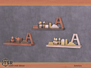 Sims 4 — Leah Wall Decor. Decorative Shelf, v4 by soloriya — Decorative shelf with decor. Part of Leah Wall Decor set. 3