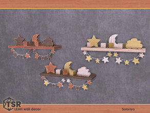 Sims 4 — Leah Wall Decor. Decorative Shelf, v5 by soloriya — Decorative shelf with decor. Part of Leah Wall Decor set. 3