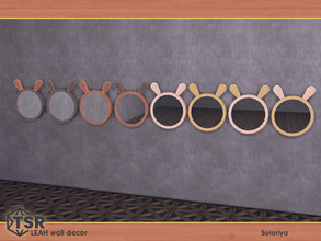 Sims 4 — Leah Wall Decor. Mirror by soloriya — Round mirror. Part of Leah Wall Decor set. 3 color variations. Category: