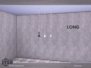 Sims 4 — Tove Bedroom. Ceiling Light, long by soloriya — Ceiling light, long. Part of Tove Bedroom. 3 color variations.