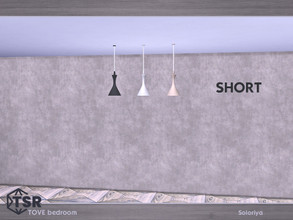 Sims 4 — Tove Bedroom. Ceiling Light, short by soloriya — Ceiling light, short. Part of Tove Bedroom. 3 color variations.